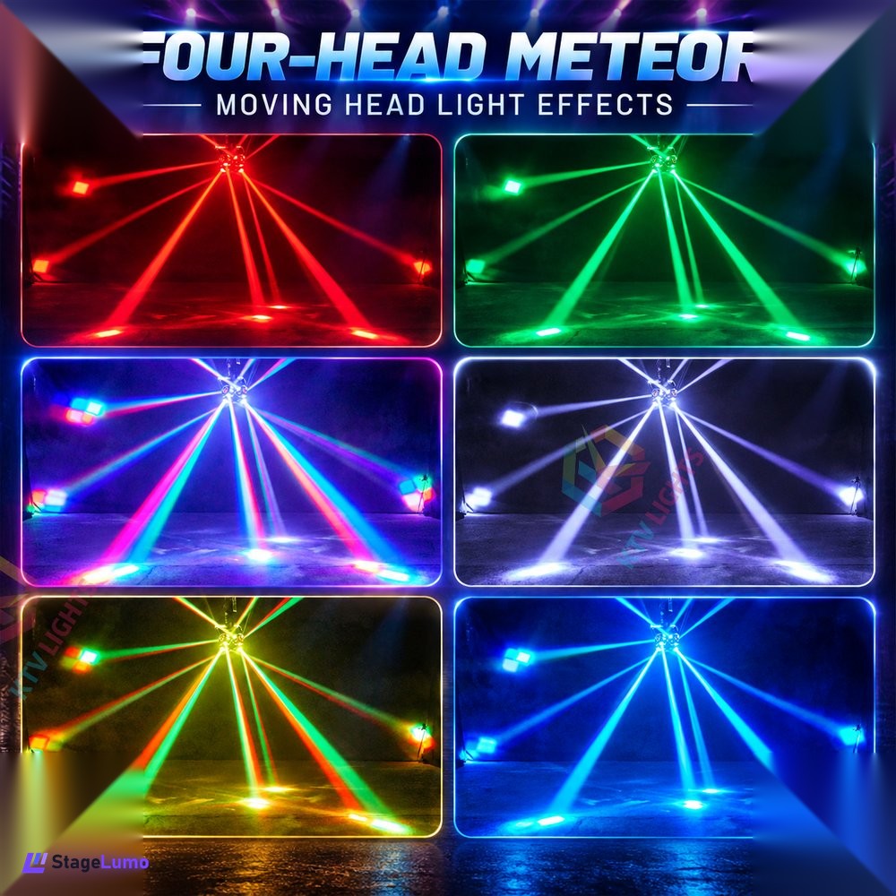 StageLumo 180W 4-Arm Moving Head Laser Beam DJ Stage Light-E96