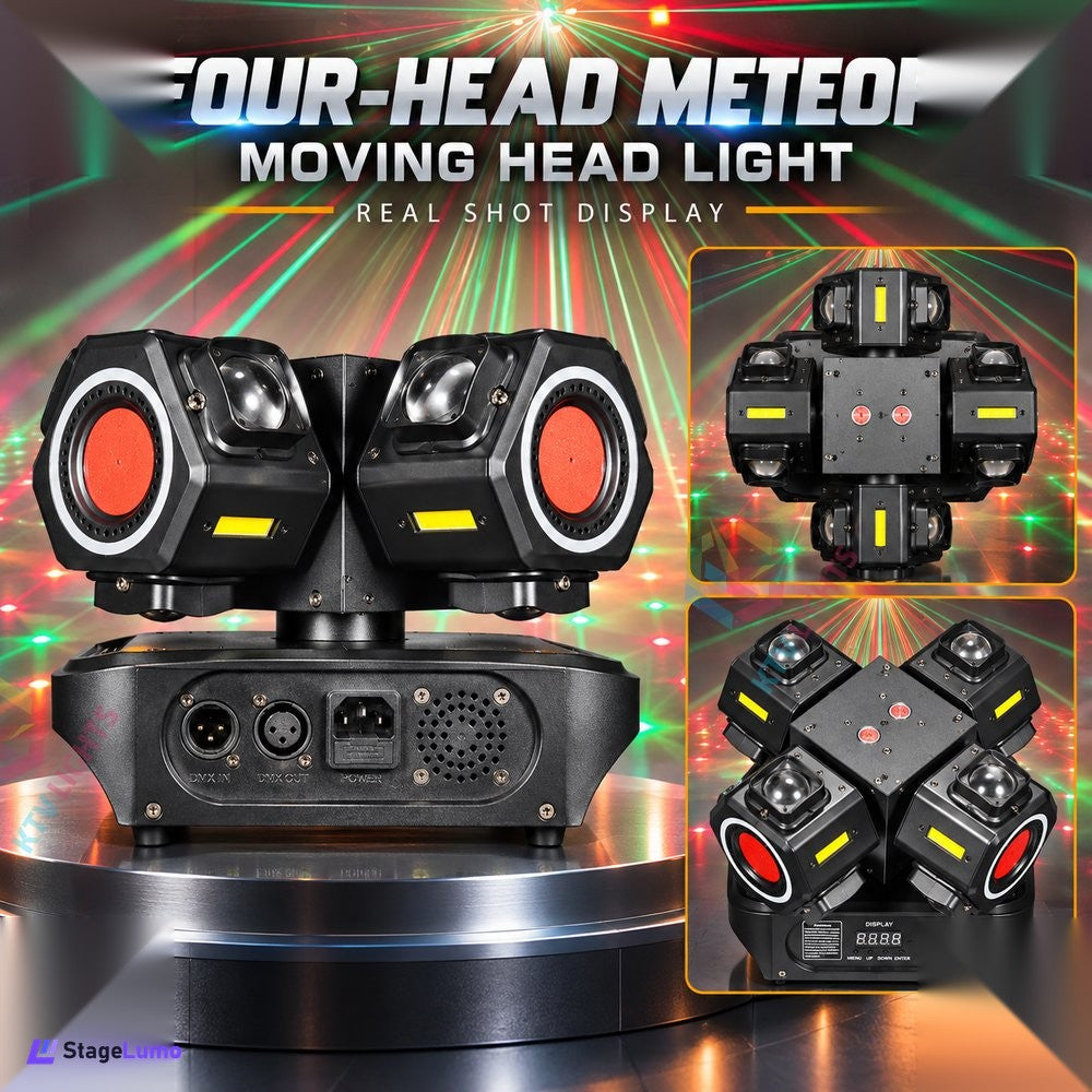 StageLumo 180W 4-Arm Moving Head Laser Beam DJ Stage Light-E96
