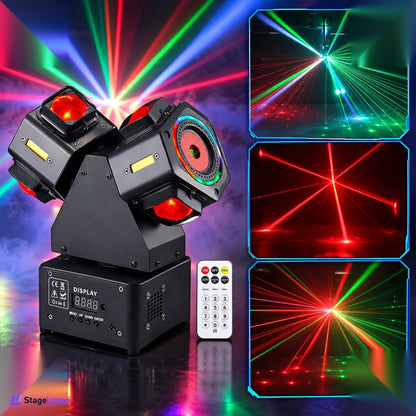 StageLumo 180W 4-Arm Moving Head Laser Beam DJ Stage Light-E96