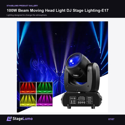 100W Beam Moving Head Light DJ Stage Lighting-E17 - StageLumo image 7
