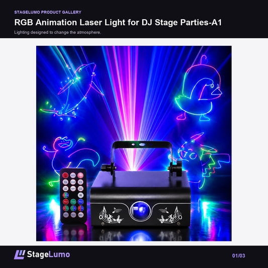 RGB Animation Laser Light for DJ Stage Parties-A1 - StageLumo image 1