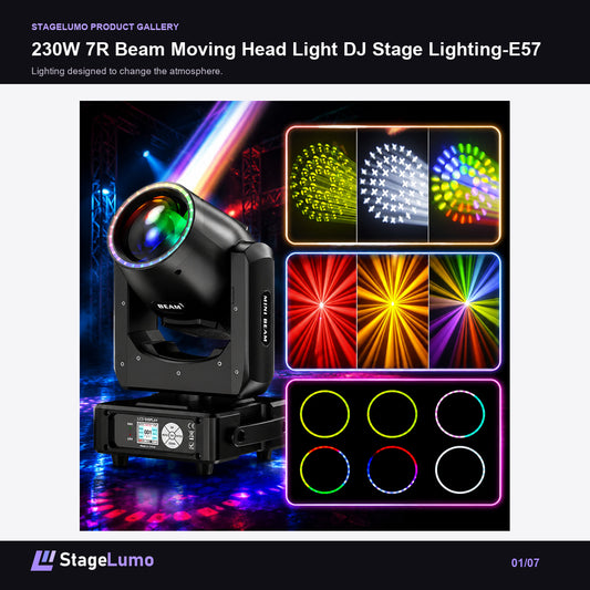 230W 7R Beam Moving Head Light DJ Stage Lighting-E57 - StageLumo image 1