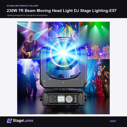 230W 7R Beam Moving Head Light DJ Stage Lighting-E57 - StageLumo image 4