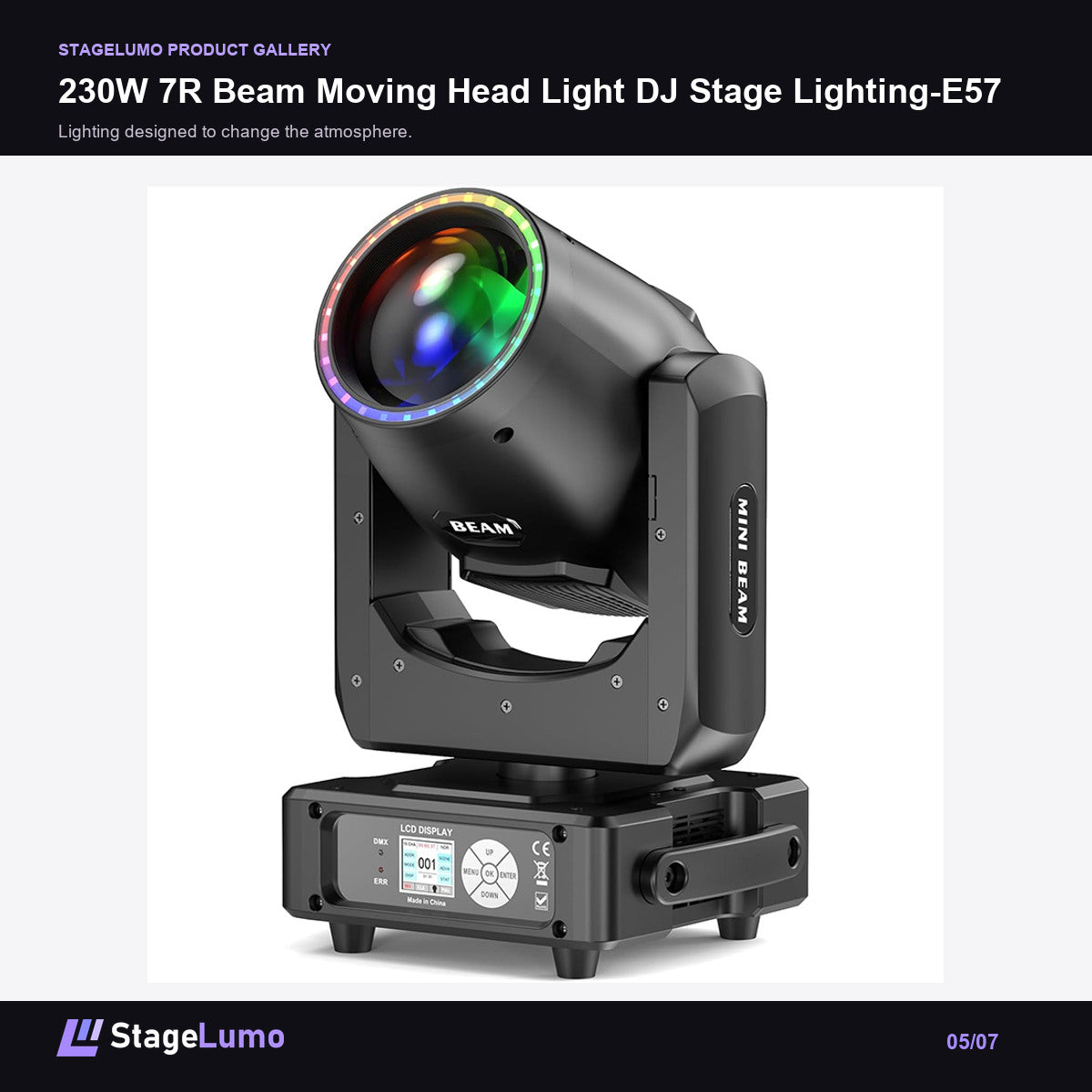 230W 7R Beam Moving Head Light DJ Stage Lighting-E57 - StageLumo image 5