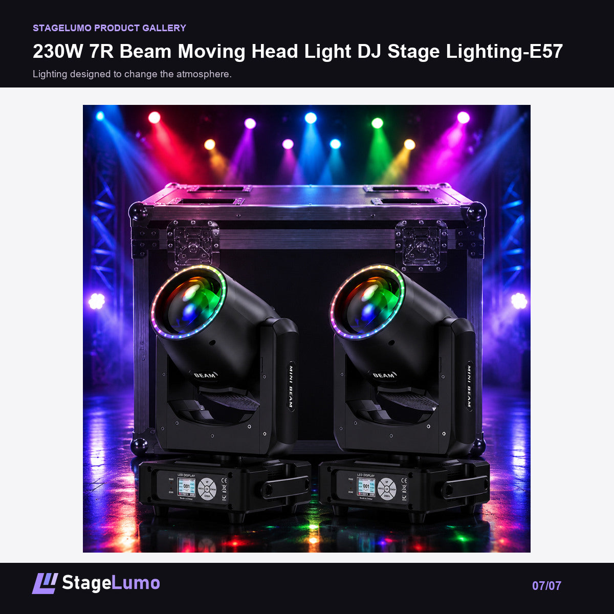 230W 7R Beam Moving Head Light DJ Stage Lighting-E57 - StageLumo image 7