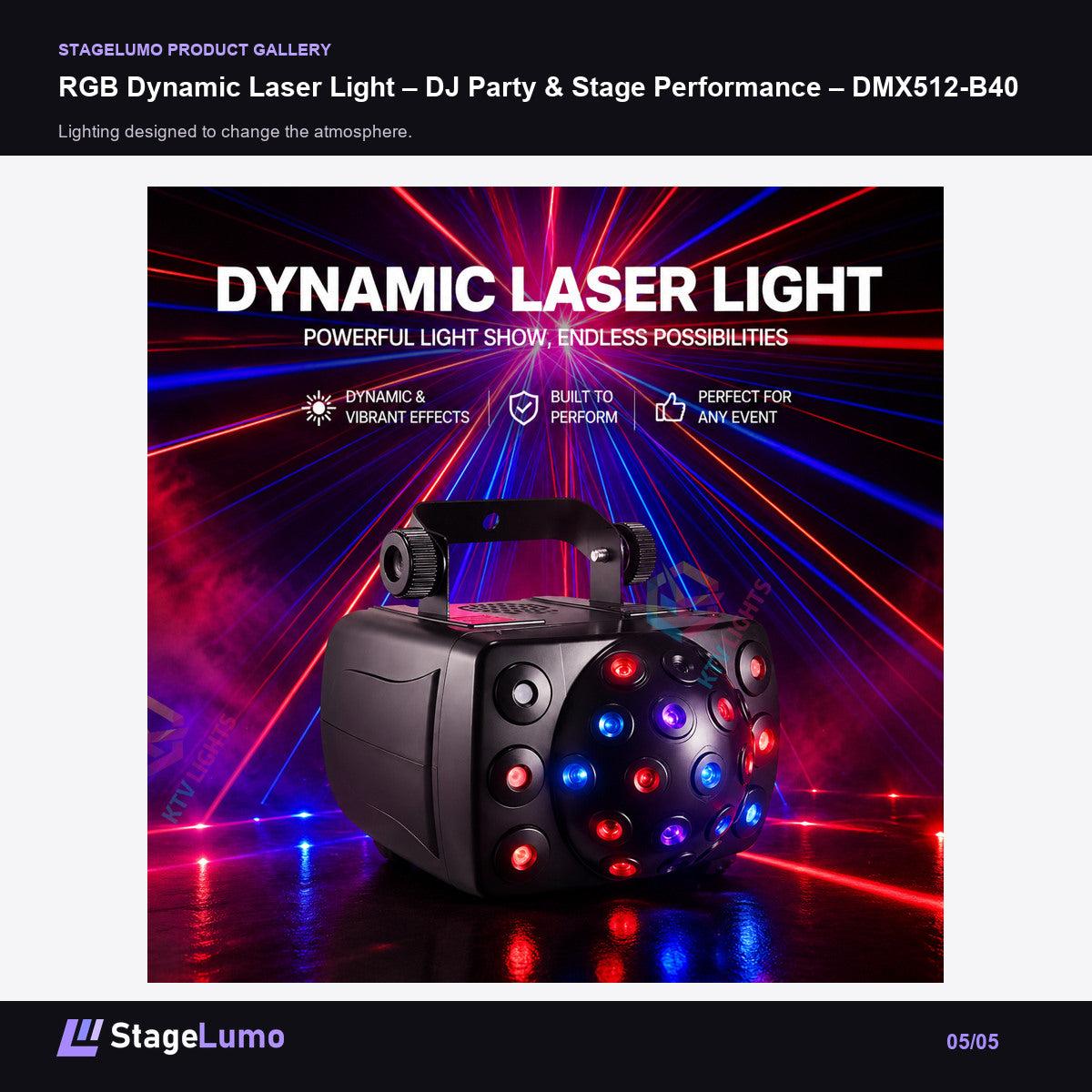 RGB Dynamic Laser Light – DJ Party & Stage Performance – DMX512-B40 - StageLumo image 5