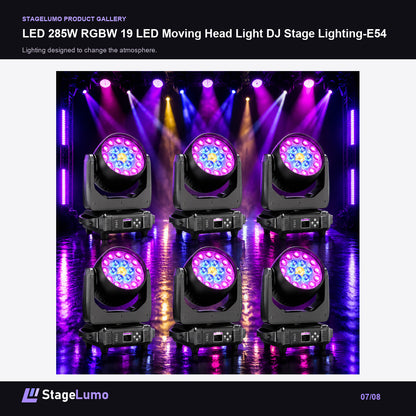 LED 285W RGBW 19 LED Moving Head Light DJ Stage Lighting-E54 - StageLumo image 7