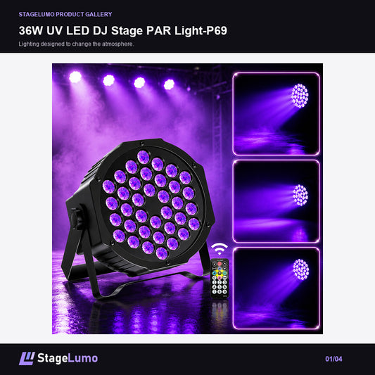 36W UV LED DJ Stage PAR Light-P69 - StageLumo image 1