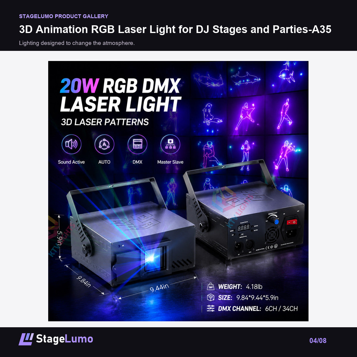 3D Animation RGB Laser Light for DJ Stages and Parties-A35 - StageLumo image 4
