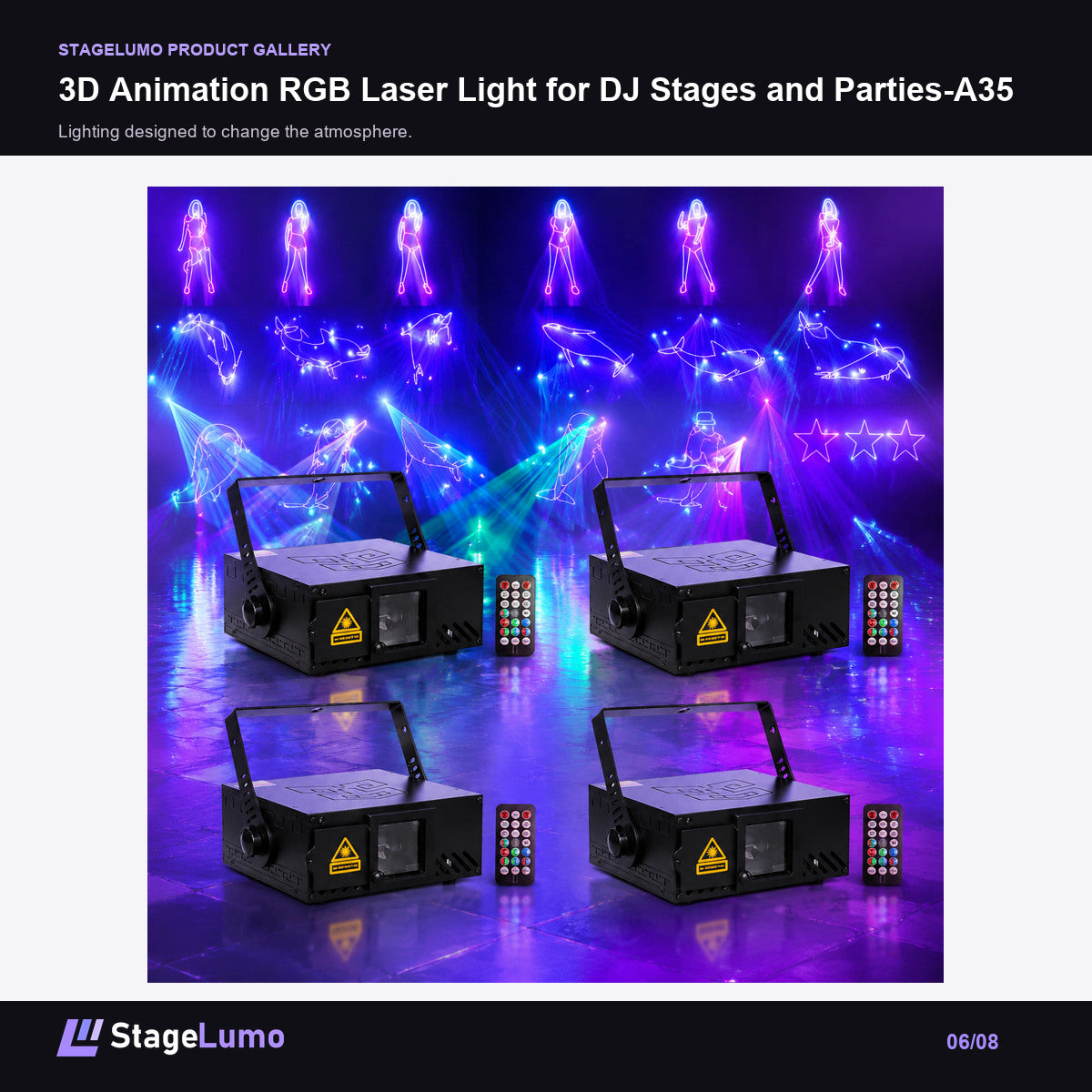 3D Animation RGB Laser Light for DJ Stages and Parties-A35 - StageLumo image 6