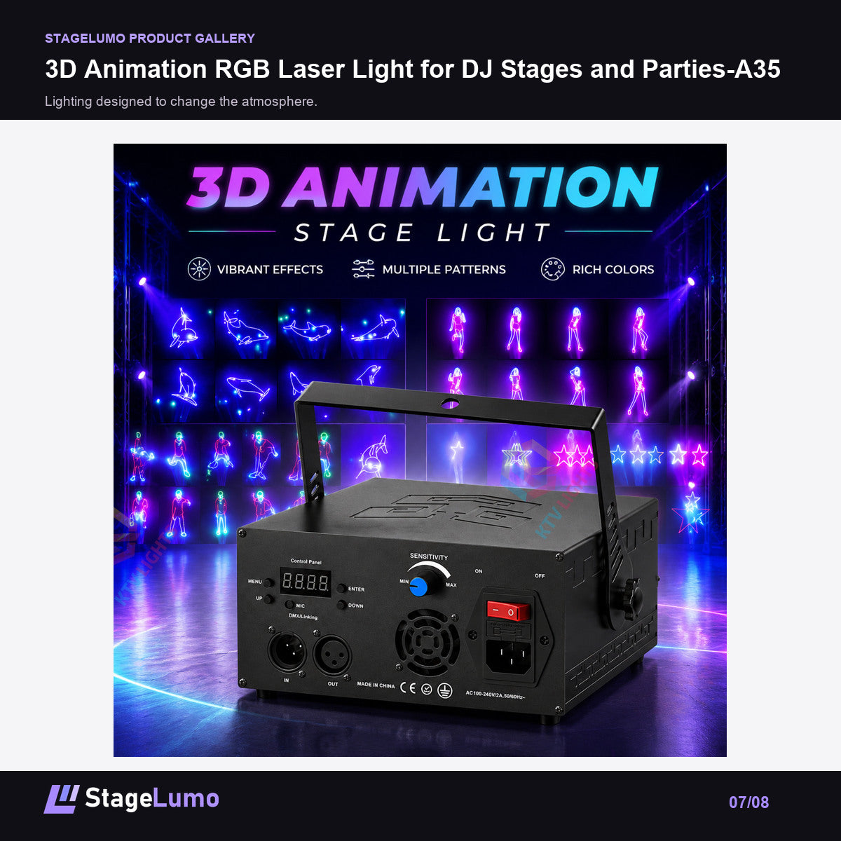3D Animation RGB Laser Light for DJ Stages and Parties-A35 - StageLumo image 7
