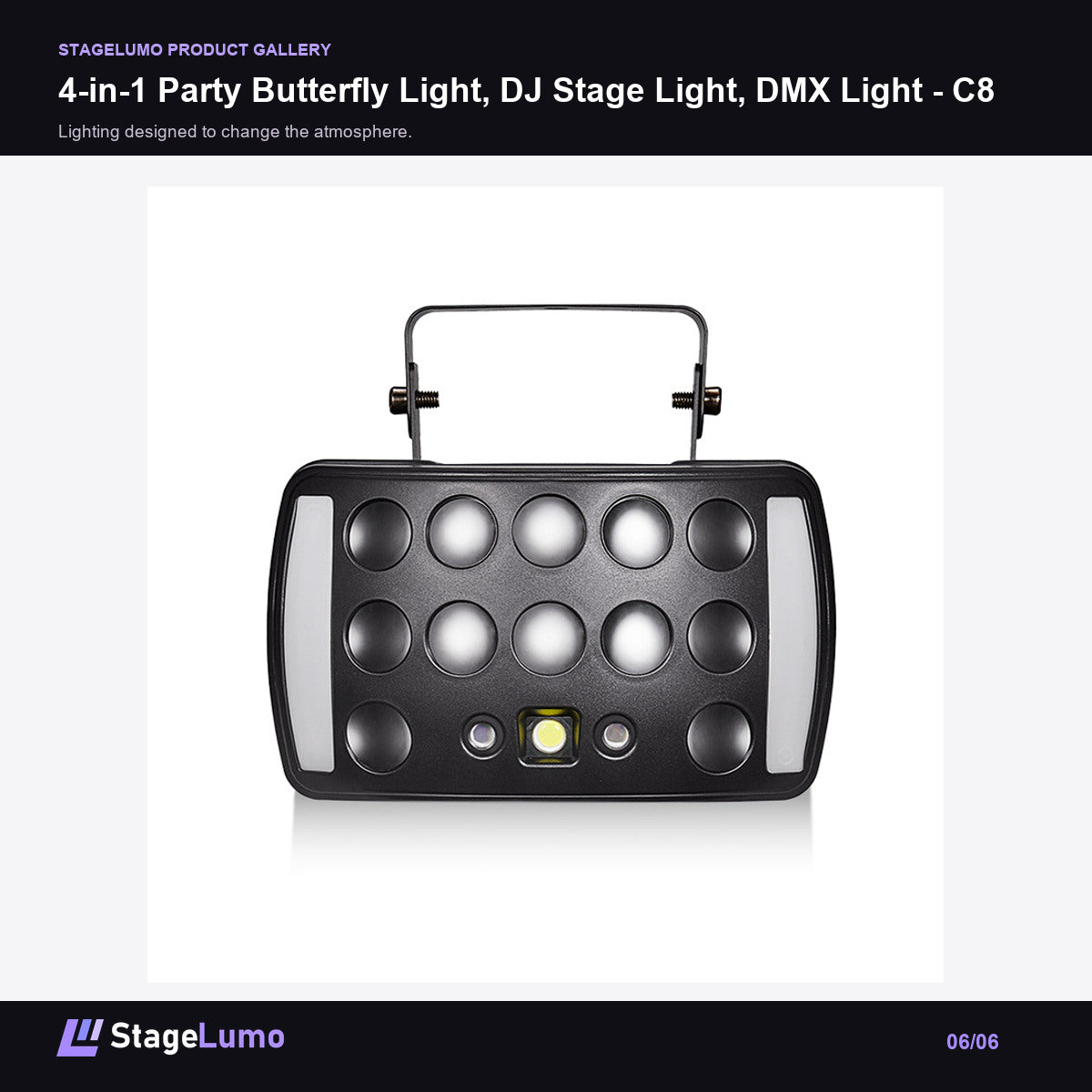 4-in-1 Party Butterfly Light, DJ Stage Light, DMX Light - C8 - StageLumo image 6