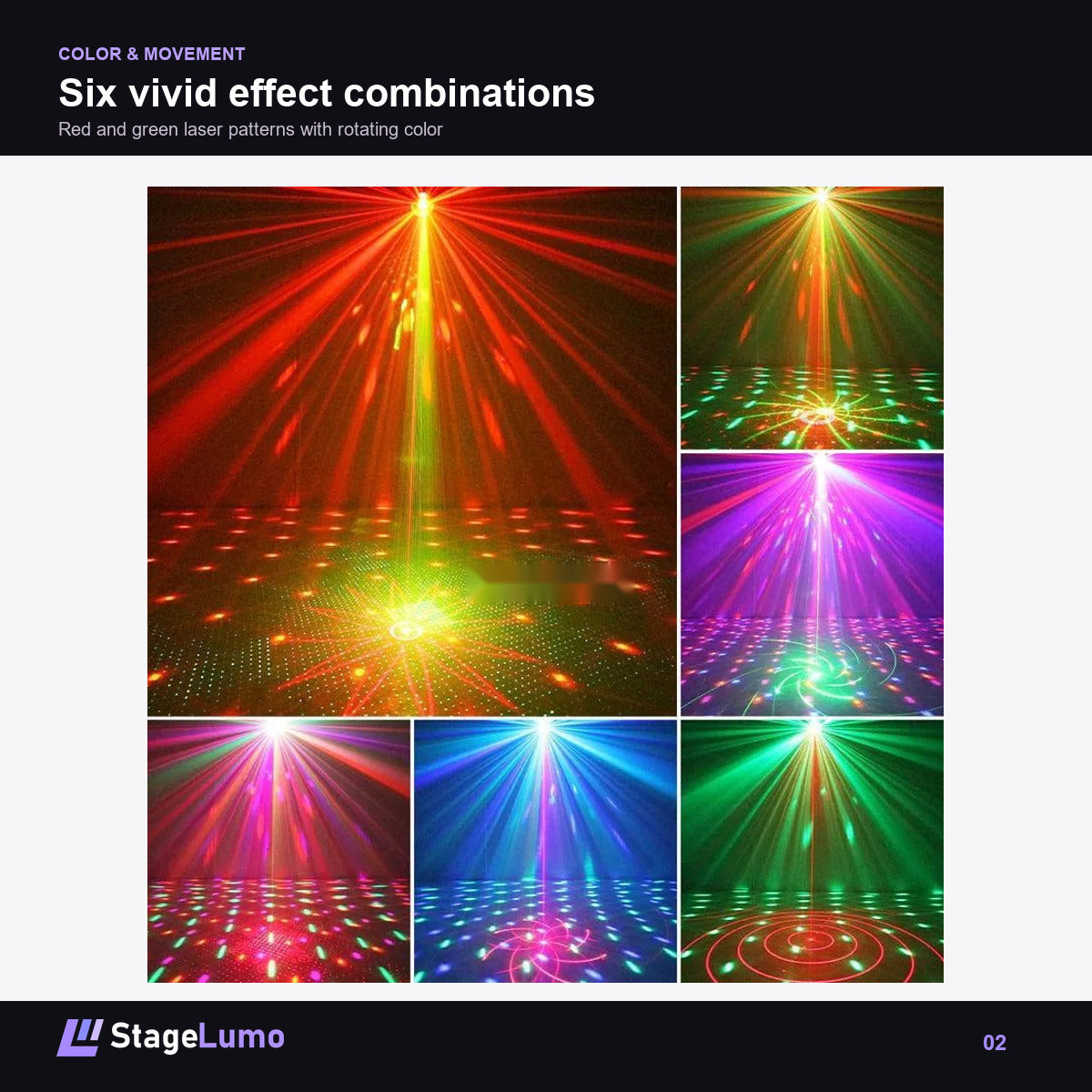 Six vivid effect combinations - StageLumo C5