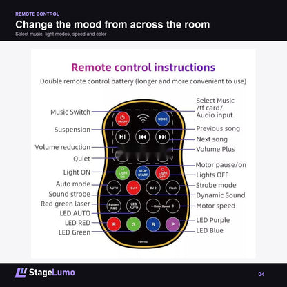 Change the mood from across the room - StageLumo C5