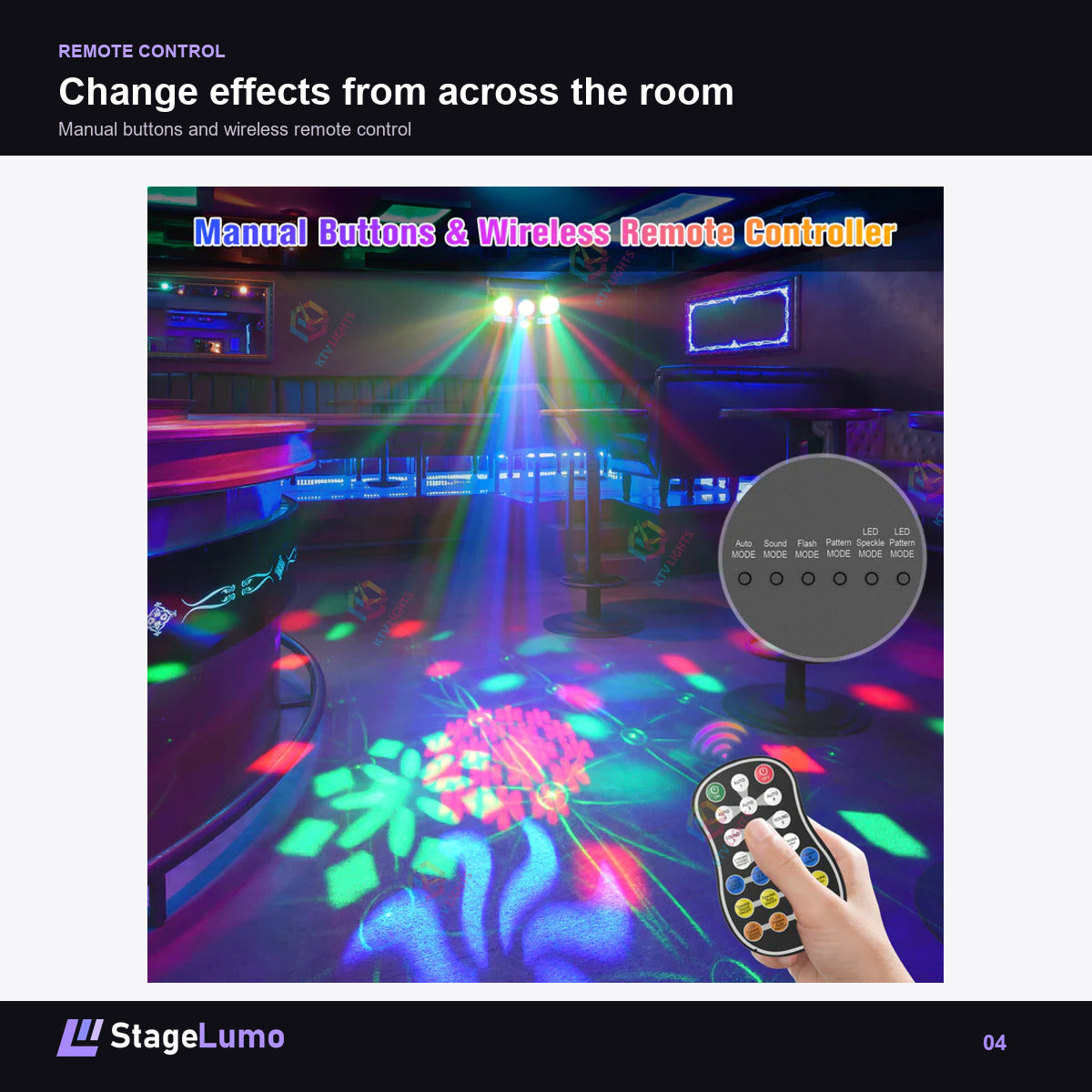 Change effects from across the room - StageLumo C7