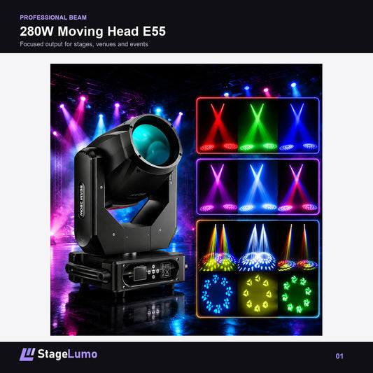 280W Moving Head E55 - StageLumo E55