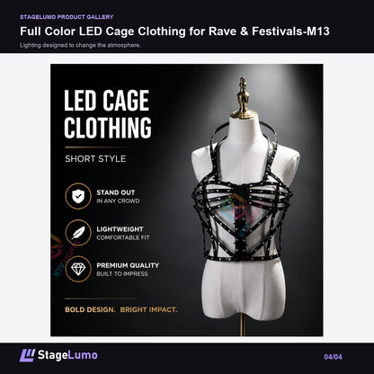 Full Color LED Cage Clothing for Rave & Festivals-M13 - StageLumo image 4