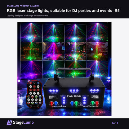 RGB laser stage lights, suitable for DJ parties and events -B5 - StageLumo image 4