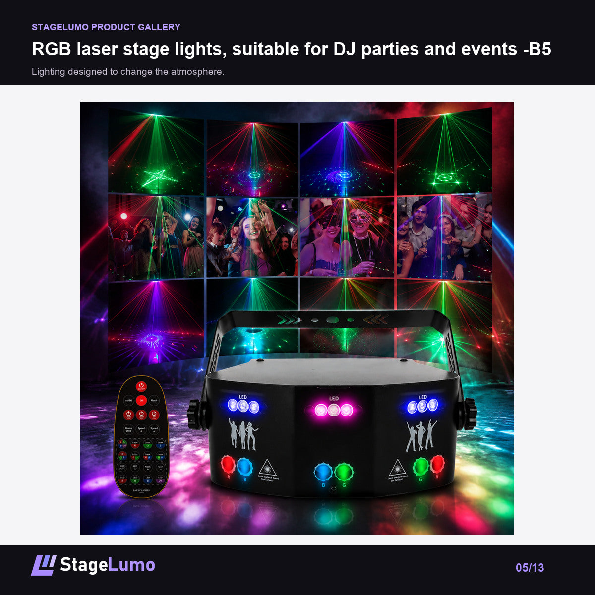 RGB laser stage lights, suitable for DJ parties and events -B5 - StageLumo image 5