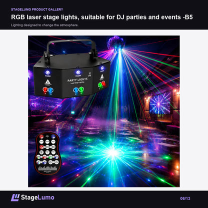 RGB laser stage lights, suitable for DJ parties and events -B5 - StageLumo image 6