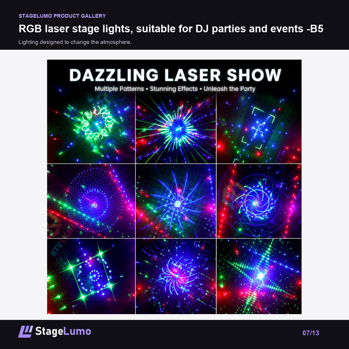 RGB laser stage lights, suitable for DJ parties and events -B5 - StageLumo image 7