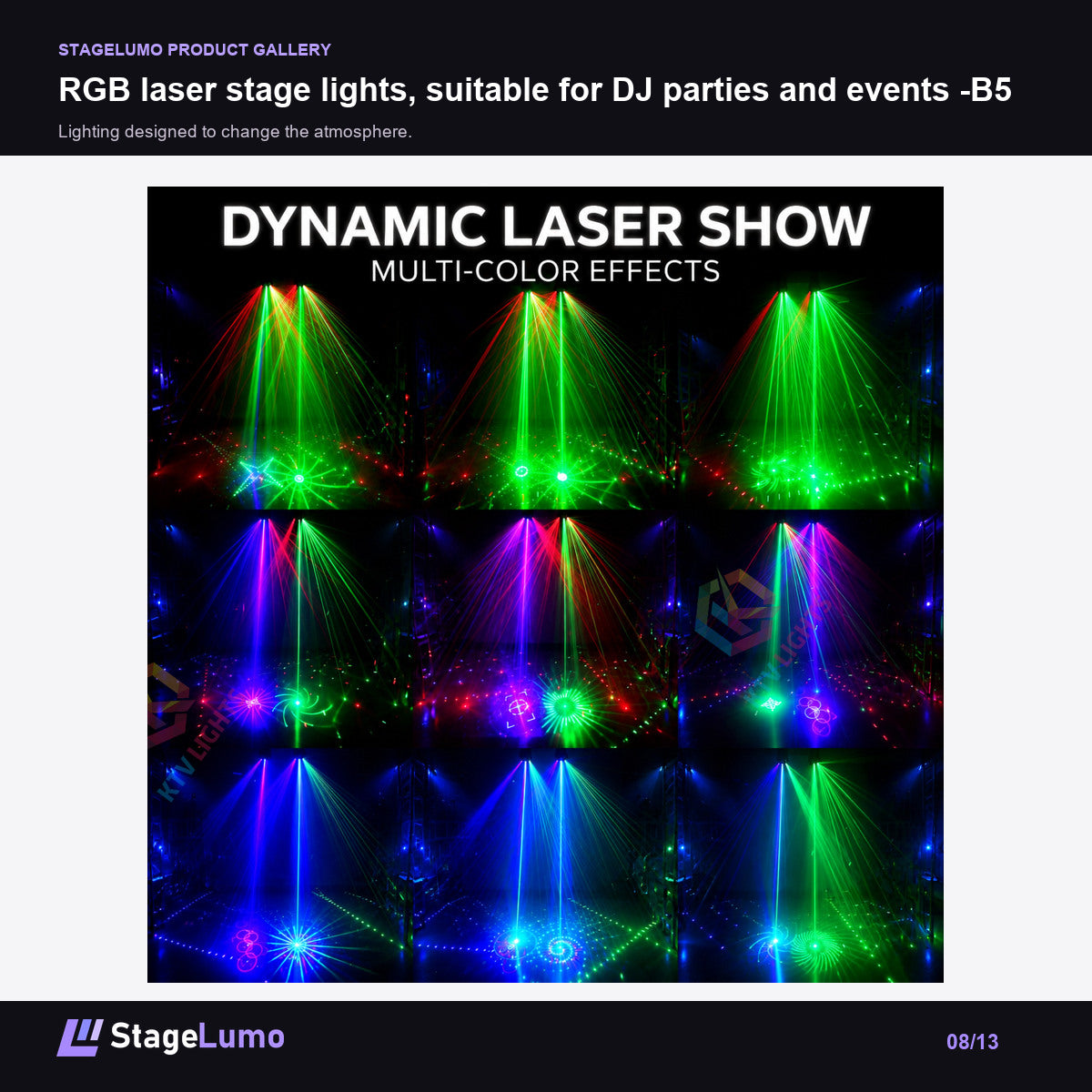 RGB laser stage lights, suitable for DJ parties and events -B5 - StageLumo image 8