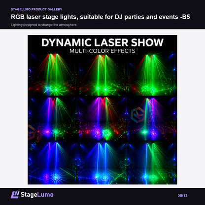RGB laser stage lights, suitable for DJ parties and events -B5 - StageLumo image 8