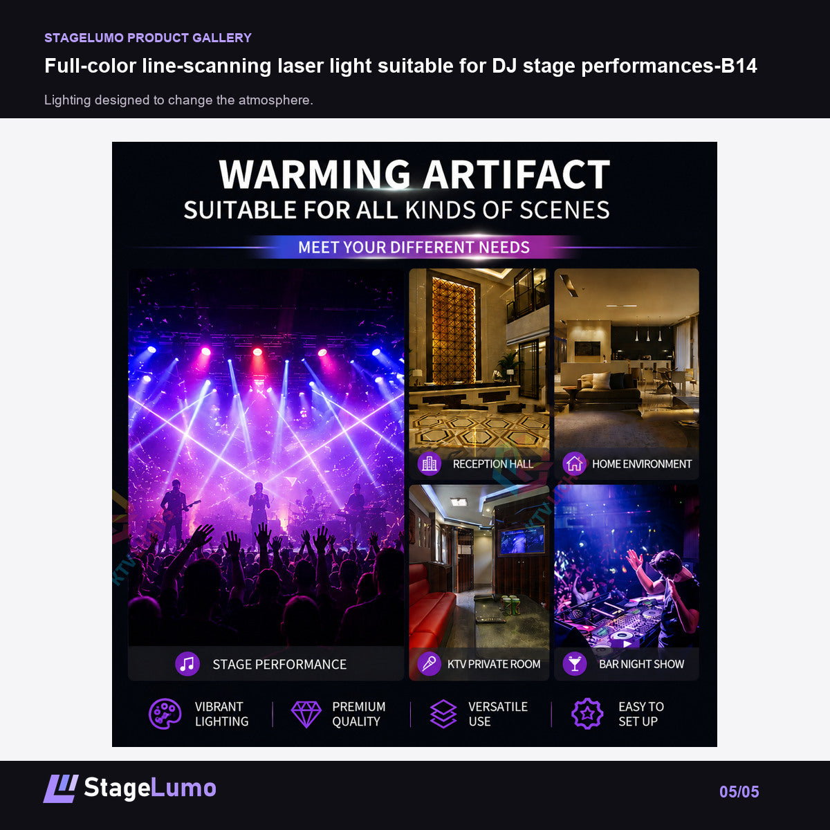 Full-color line-scanning laser light suitable for DJ stage performances-B14 - StageLumo image 5