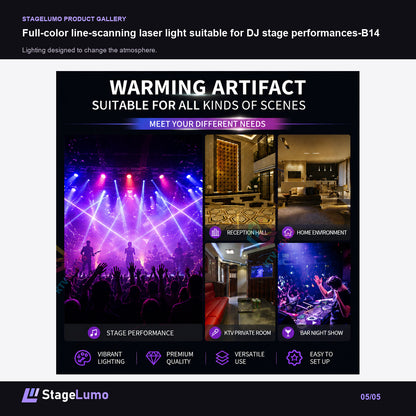 Full-color line-scanning laser light suitable for DJ stage performances-B14 - StageLumo image 5