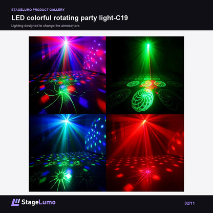 LED colorful rotating party light-C19 - StageLumo image 2