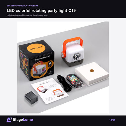 LED colorful rotating party light-C19 - StageLumo image 10