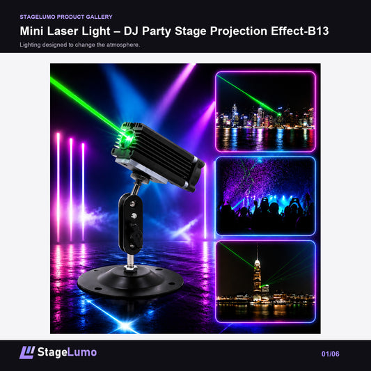 Mini Laser Light – DJ Party Stage Projection Effect-B13 - StageLumo image 1