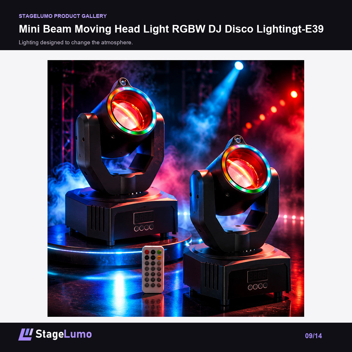 Mini Beam Moving Head Light RGBW DJ Disco Lightingt-E39 - StageLumo image 9