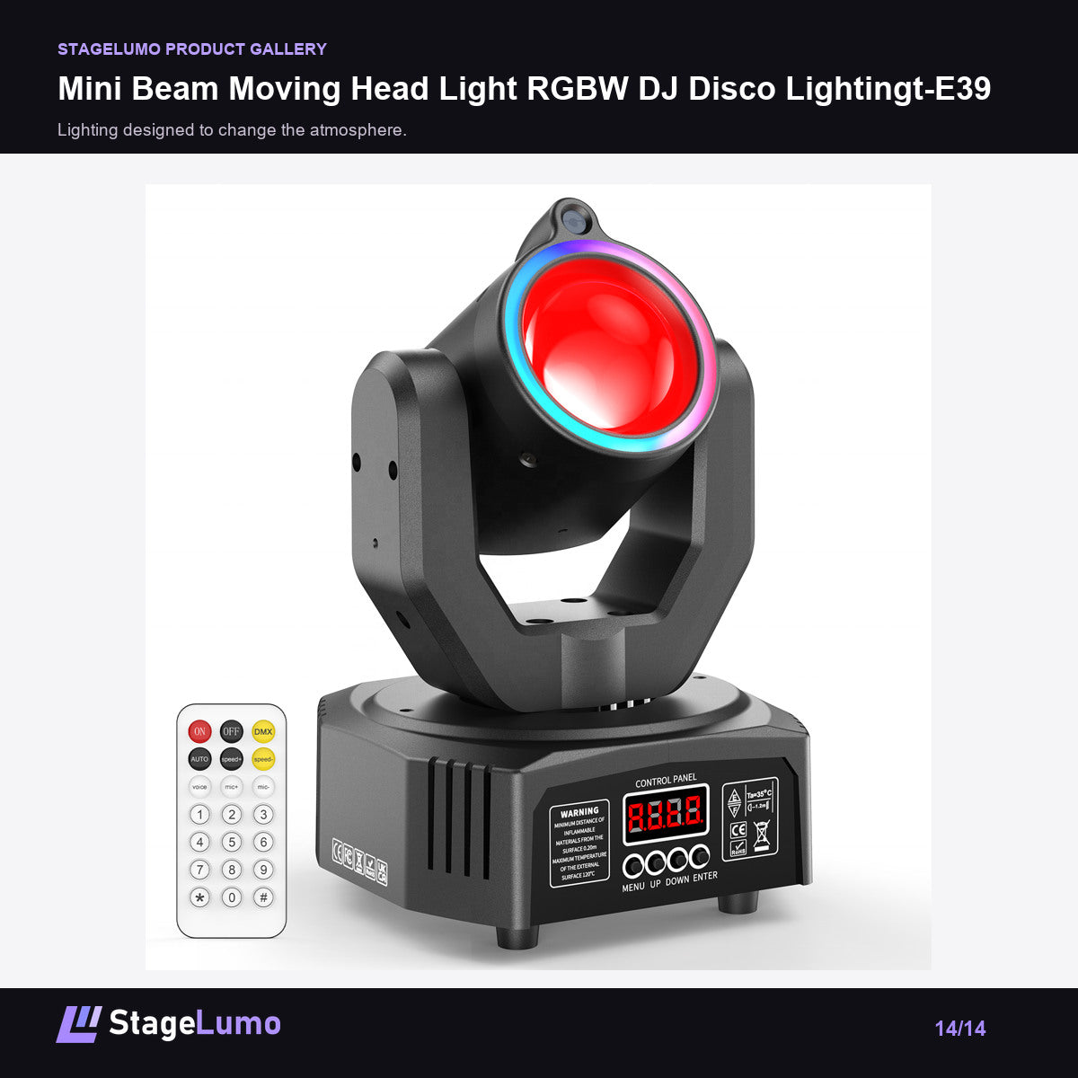 Mini Beam Moving Head Light RGBW DJ Disco Lightingt-E39 - StageLumo image 14