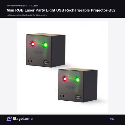 Mini RGB Laser Party Light USB Rechargeable Projector-B52 - StageLumo image 10