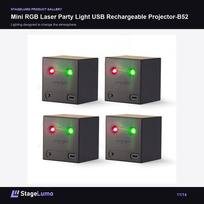 Mini RGB Laser Party Light USB Rechargeable Projector-B52 - StageLumo image 11
