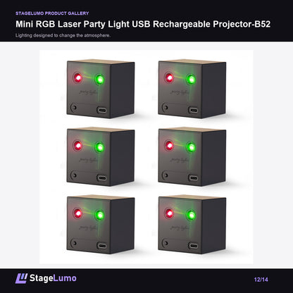 Mini RGB Laser Party Light USB Rechargeable Projector-B52 - StageLumo image 12