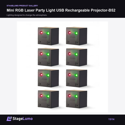 Mini RGB Laser Party Light USB Rechargeable Projector-B52 - StageLumo image 13
