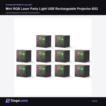 Mini RGB Laser Party Light USB Rechargeable Projector-B52 - StageLumo image 14
