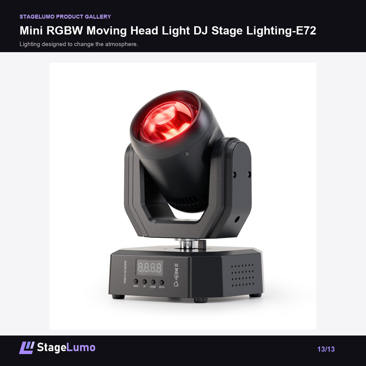 Mini RGBW Moving Head Light DJ Stage Lighting-E72 - StageLumo image 13