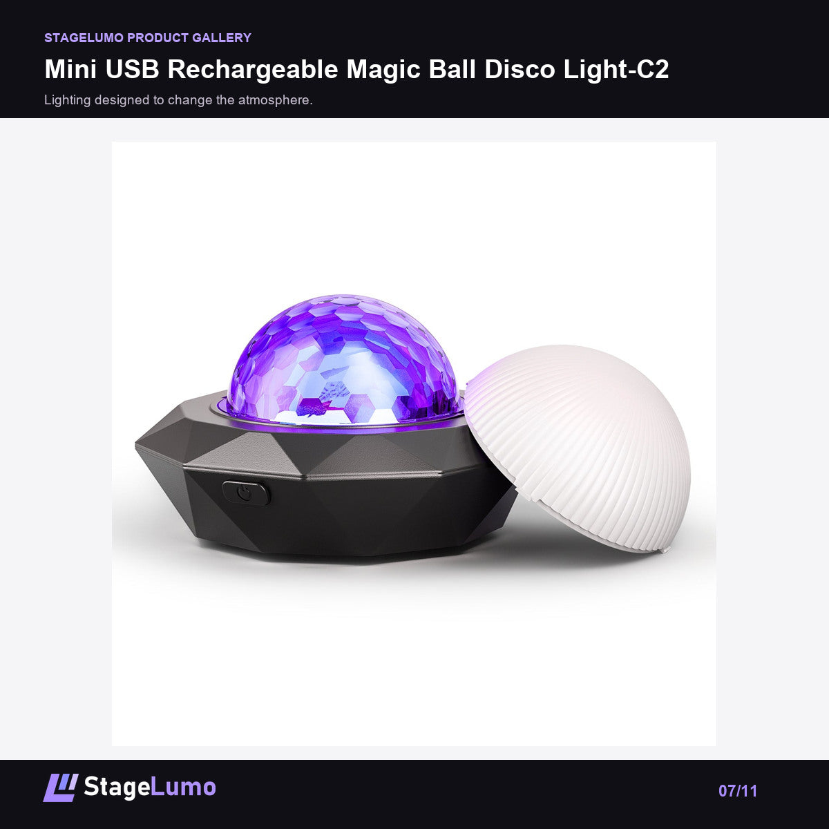 Mini USB Rechargeable Magic Ball Disco Light-C2 - StageLumo image 7