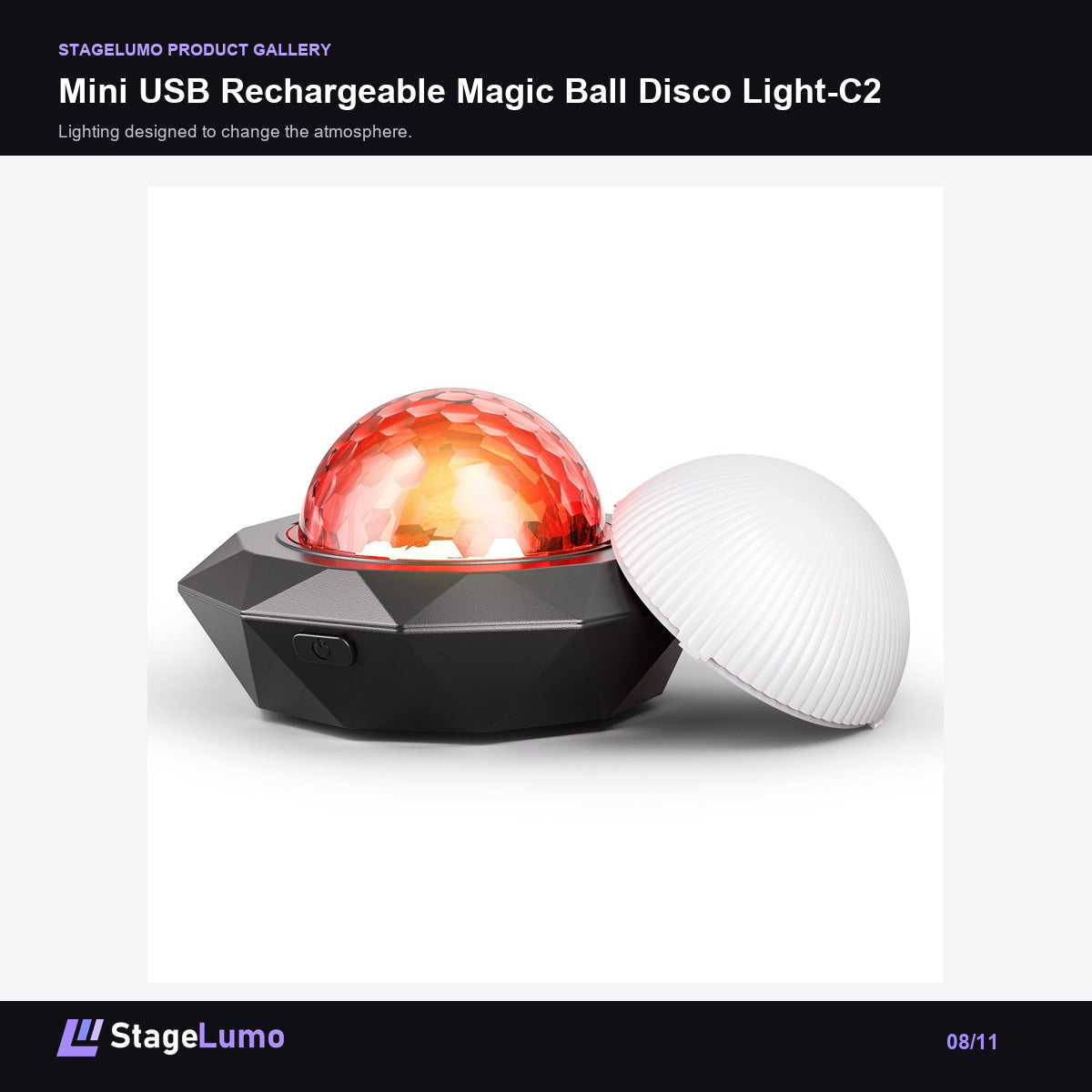 Mini USB Rechargeable Magic Ball Disco Light-C2 - StageLumo image 8