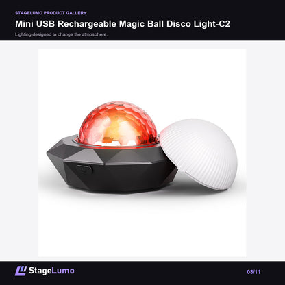 Mini USB Rechargeable Magic Ball Disco Light-C2 - StageLumo image 8
