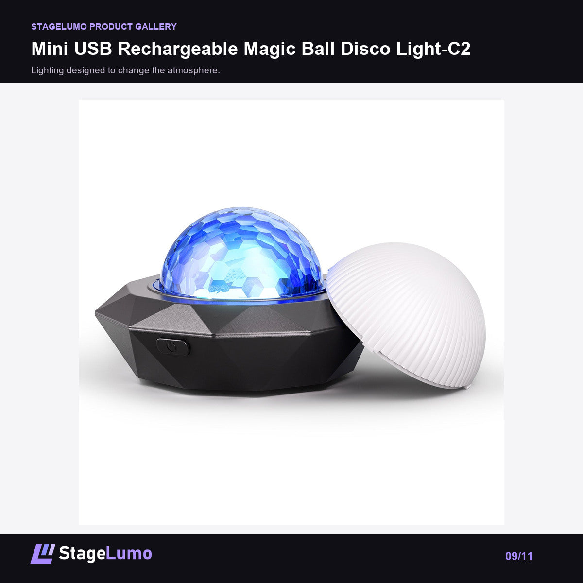 Mini USB Rechargeable Magic Ball Disco Light-C2 - StageLumo image 9