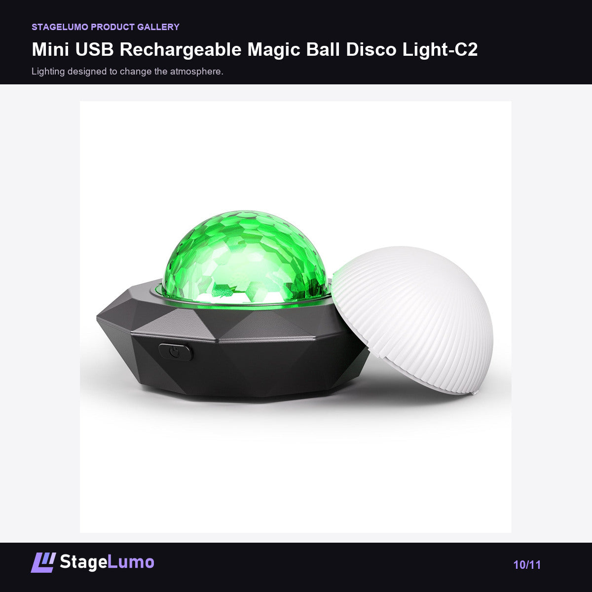 Mini USB Rechargeable Magic Ball Disco Light-C2 - StageLumo image 10