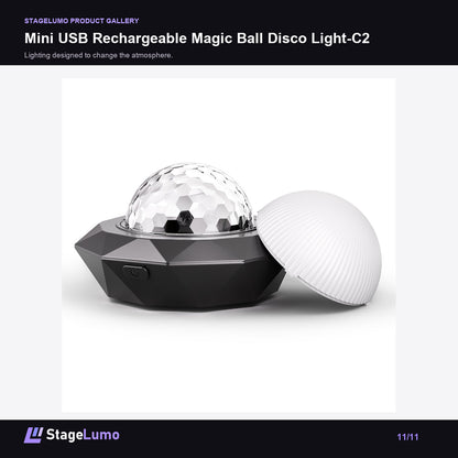 Mini USB Rechargeable Magic Ball Disco Light-C2 - StageLumo image 11