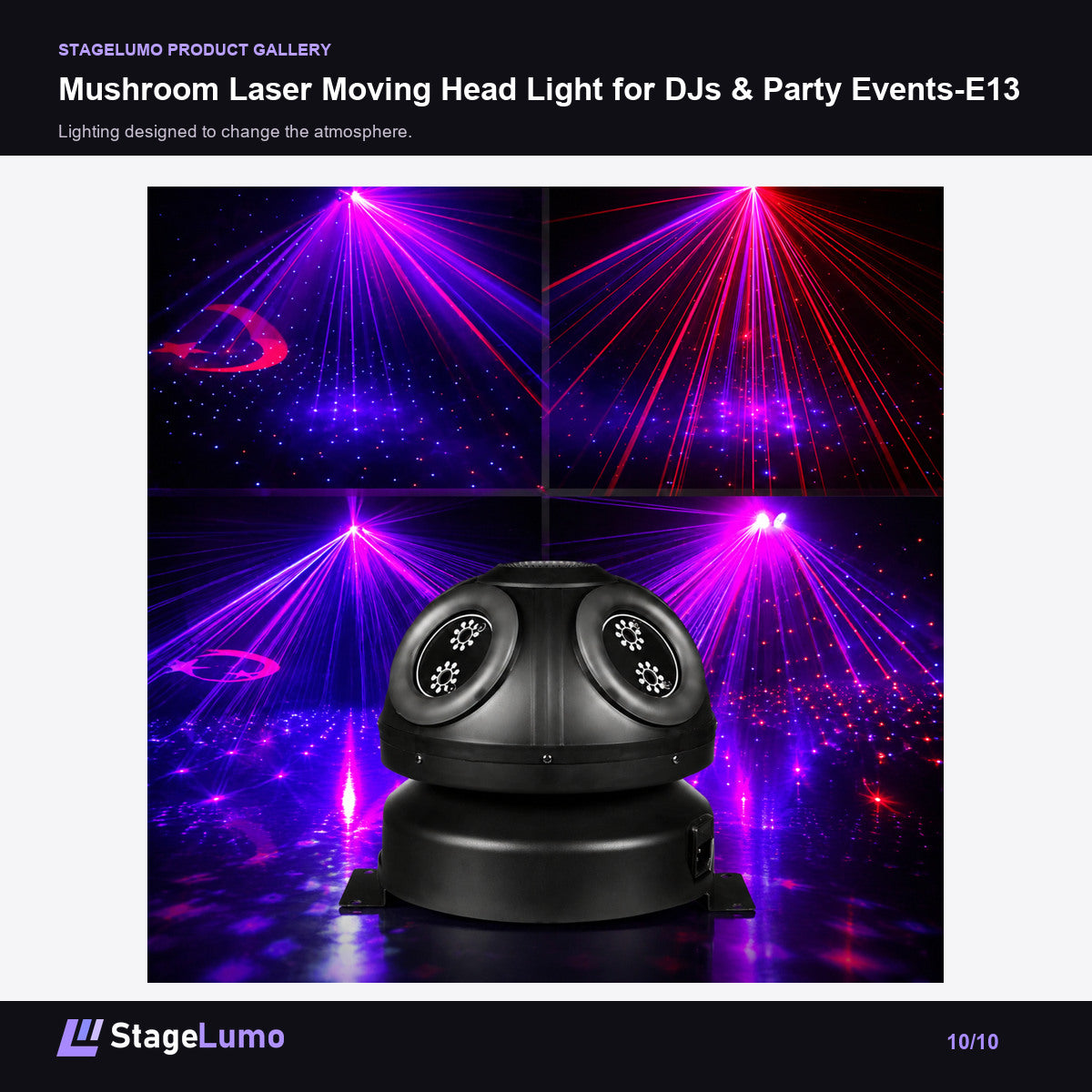 Mushroom Laser Moving Head Light for DJs & Party Events-E13 - StageLumo image 10