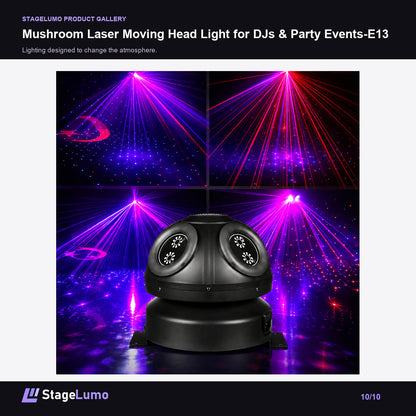 Mushroom Laser Moving Head Light for DJs & Party Events-E13 - StageLumo image 10