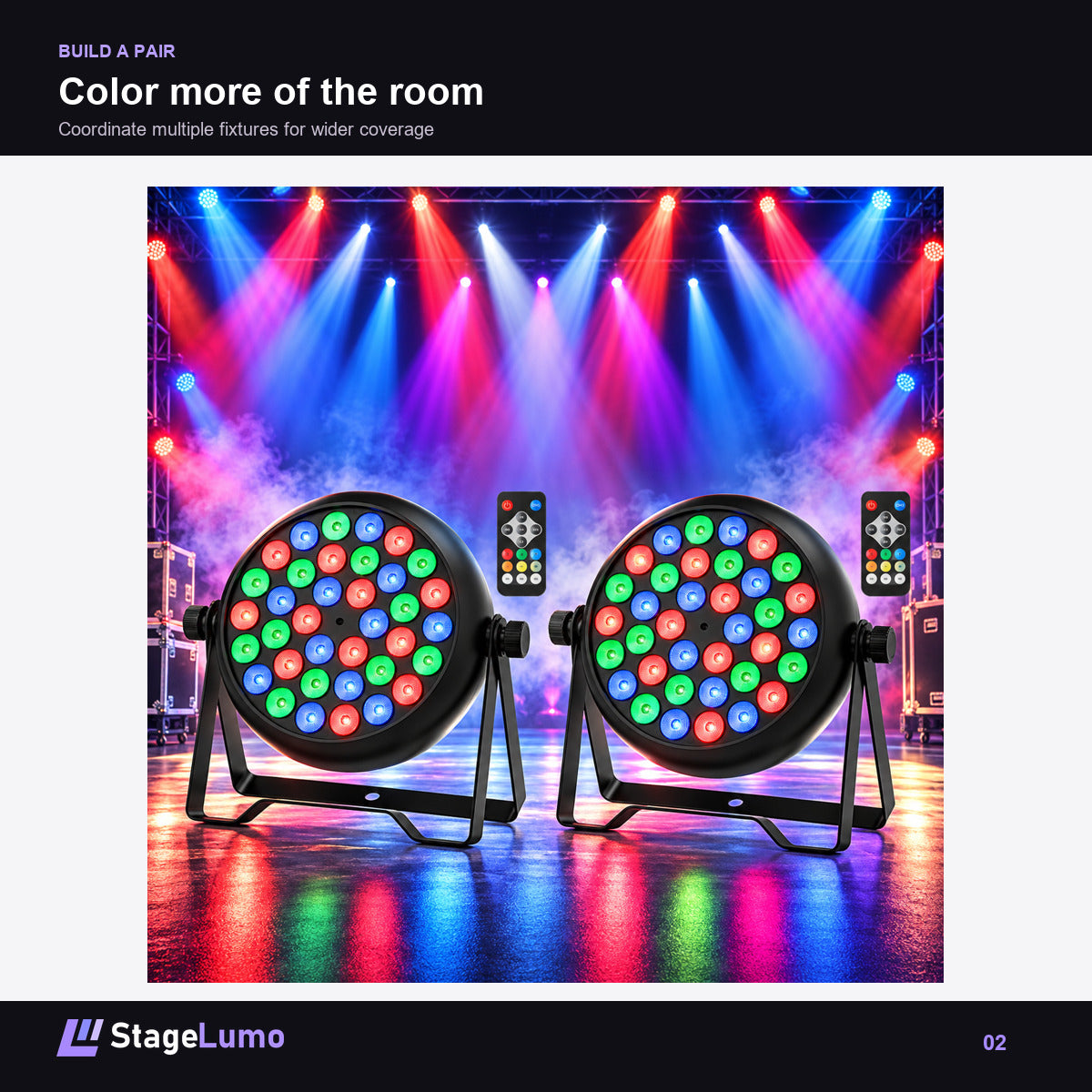 Color more of the room - StageLumo P58
