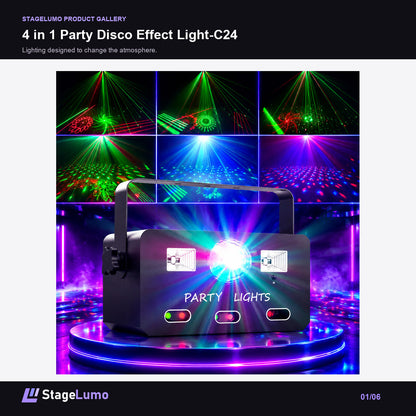 4 in 1 Party Disco Effect Light-C24 - StageLumo image 1